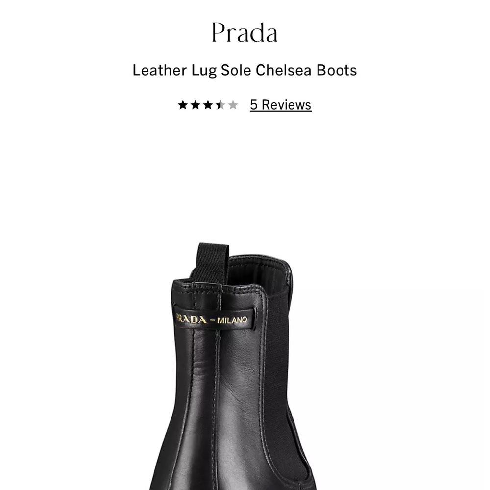 Prada Black Heeled Boots with Chunky Heel - Picture 14 of 14